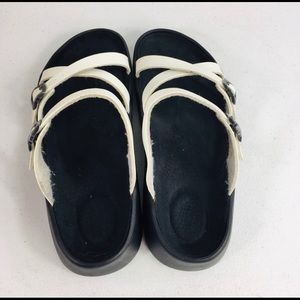 Size 9 white tatami Birkenstock sandals